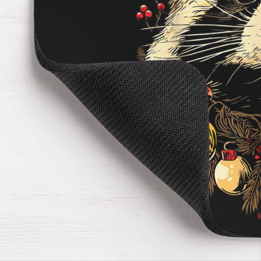Cute Raccoon Christmas Ornaments Festive Xmas Fore Mousepad (Ecke)