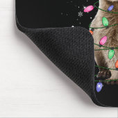 Cute Raccoon Christmas Tree Lights Pajama Raccoon Mousepad (Ecke)