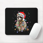 Cute Raccoon Christmas Tree Lights Pajama Raccoon Mousepad (Mit Mouse)