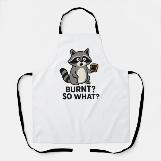 Cute Raccoon Cooking Apron – Funny Animal  Schürze (Vorderseite)