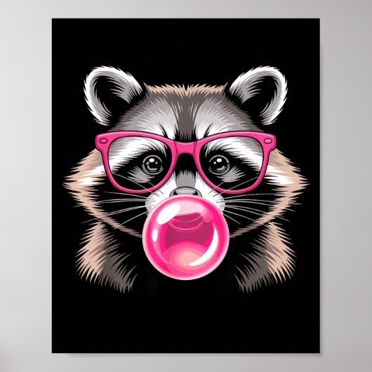 Cute Raccoon Design For Men Women Kids Racoon Racc Poster (Vorne)