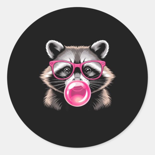 Cute Raccoon Design For Men Women Kids Racoon Racc Runder Aufkleber (Vorderseite)