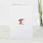 Cute Raccoon Fun Animal Cousin Christmas Karte (Rückseite)