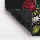 Cute Raccoon Holding A Red Rose Sweet Raccoon Love Mousepad (Ecke)