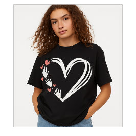 Cute Raccoon Paw Print Heart Tri-Blend Shirt
