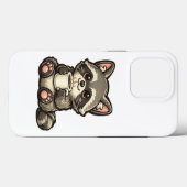 Cute Raccoon with Coffee – Cozy Kawaii Animal Case-Mate iPhone Hülle (Rückseite (Horizontal))