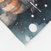Cute Raccoons in the Rain Fleecedecke (Ecke)