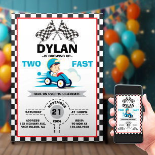 Cute Racer Two Fast Einladung
