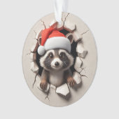 Cute Racoon Double-Sided Holiday Ornament (Vorderseite)