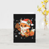 Cute Racoon Lights Tree Cake Funny Xmas Merry Chri Karte (Gelbe Blume)