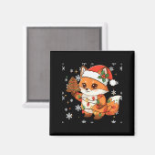 Cute Racoon Lights Tree Cake Funny Xmas Merry Chri Magnet (Vorderseite/Rückseite)