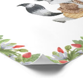 Cute Racoon On A Skateboard Wild Text Poster (Ecke)