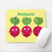 Cute radishes singing trio cartoon vegetables mousepad (Mit Mouse)