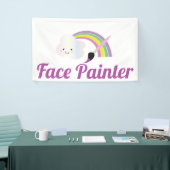 Cute Rainbow and Brush Facepainter Artist Banner (Messeveranstaltung)