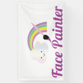 Cute Rainbow and Brush Facepainter Artist Banner (Vertikal)