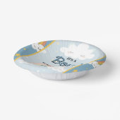 Cute Rainbow and Sleeping Cloud Baby Shower Pappteller (Gewinkelt)