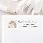 Cute  Rainbow Baby Shower Return Address Label (Insitu)