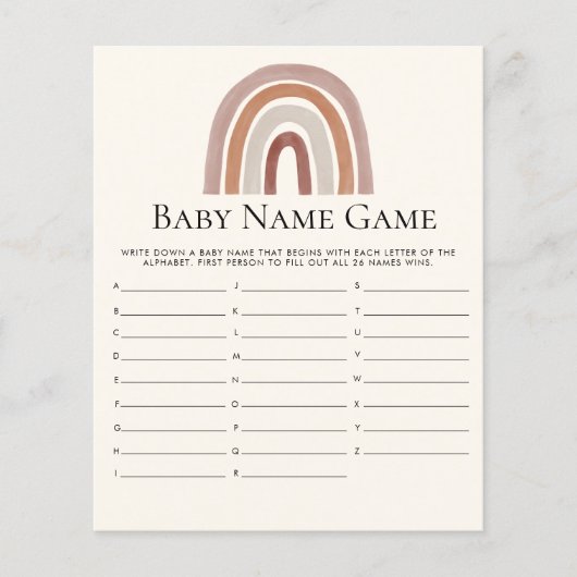 Cute Rainbow Boho Baby Shower (Vorderseite)