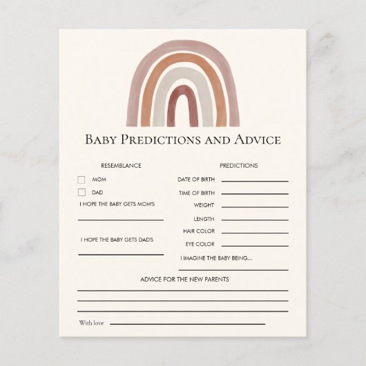 Cute Rainbow Boho Baby Shower (Vorderseite)