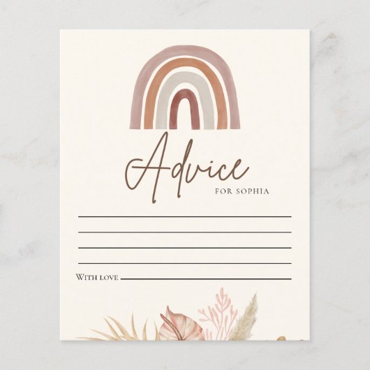 Cute Rainbow Boho Baby Shower (Vorderseite)