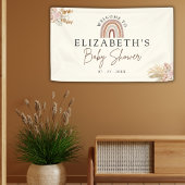 Cute Rainbow Boho Baby Shower Banner