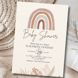 Cute Rainbow Boho Baby Shower Einladung
