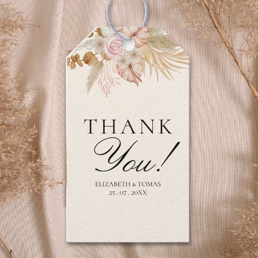 Cute Rainbow Boho Bridal Shower Geschenkanhänger