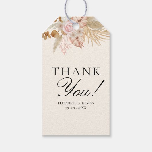 Cute Rainbow Boho Bridal Shower Geschenkanhänger (Vorderseite)