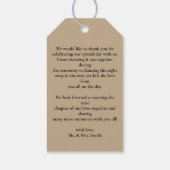 Cute Rainbow Boho Bridal Shower Geschenkanhänger (Rückseite)