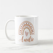 Cute Rainbow Boho Heart Auntie Cute Kaffeetasse (Links)