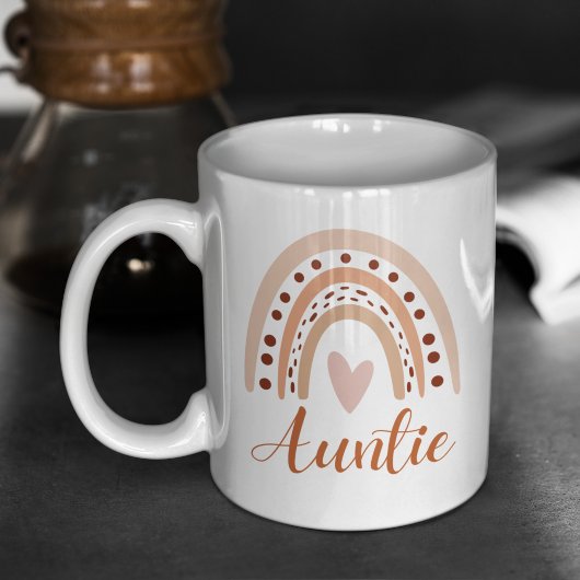Cute Rainbow Boho Heart Auntie Cute Kaffeetasse