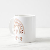 Cute Rainbow Boho Heart Mama Kaffeetasse (Vorderseite Links)