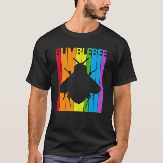Cute Rainbow Bumblebee T-Shirt (Vorderseite)