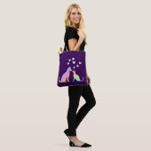Cute Rainbow Cat and Dog Silhouette Love Purple To Tasche (Am Model)