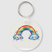 Cute Rainbow Cloud Keychain | Colorful Aesthetic G Schlüsselanhänger (Rückseite)