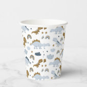 Cute Rainbow Dinosaur Pattern Pappbecher (Rechts)