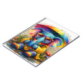 Cute Rainbow Elephant Spiral Notebook Notizblock (Linke Seite)