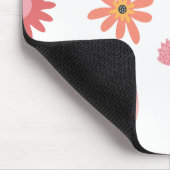 Cute Rainbow & Floral Pastel Pattern Mousepad (Ecke)
