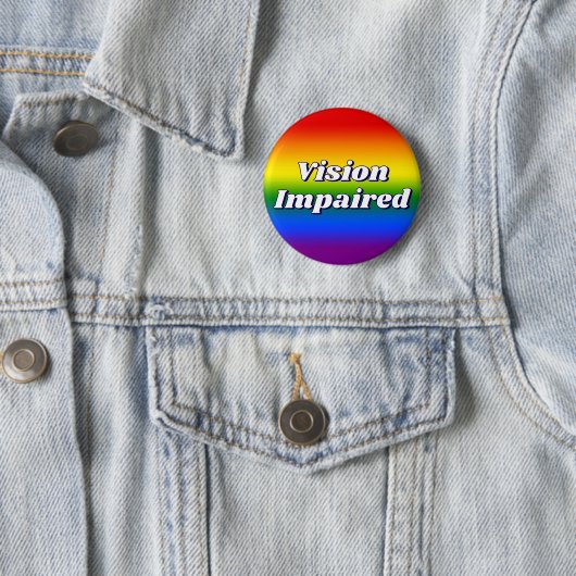Cute Rainbow Gradient Typography Vision Impaired Button (Beispiel)