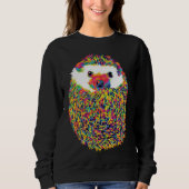 Cute Rainbow Hedgehog Sweatshirt (Vorderseite)