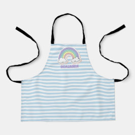 Cute Rainbow - Lavender Striped Kids Schürze