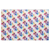 Cute rainbow leaves watercolor stoff (Fat Quarter (45,7 x 55,9 cm))