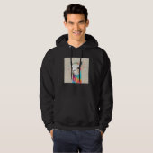Cute Rainbow Llama Paint Splatter Illustration Col Hoodie (Vorne ganz)
