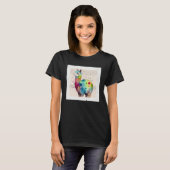 Cute Rainbow Llama Paint Splatter Illustration Col T-Shirt (Vorne ganz)