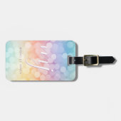 Cute Rainbow Marbles Luggage Tag Gepäckanhänger (Vorderseite horizontal)