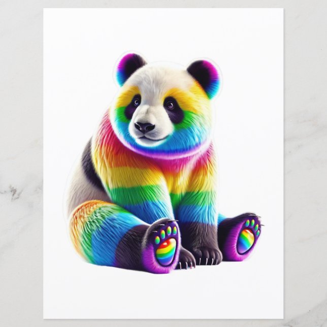 Cute Rainbow Panda (Vorderseite)