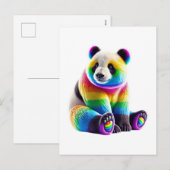 Cute Rainbow Panda Feiertagspostkarte (Vorne/Hinten)
