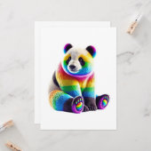 Cute Rainbow Panda Karte (Vorderseite/Rückseite Beispiel)