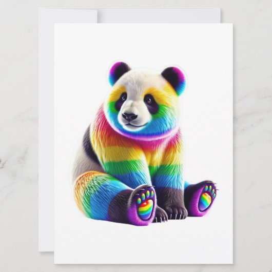 Cute Rainbow Panda Karte (Vorderseite)