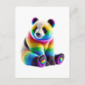 Cute Rainbow Panda Postkarte (Vorderseite)
